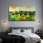 Abstract Grassland Cattle Wall Art Canvas Office Home Room Framed 80x45cm