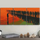 3pcs The man on the ripples Art Painting Metal Print Ready to Hang Art