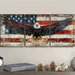 3pcs The eagle in front of the American flag Metal Print Ready to Hang Art