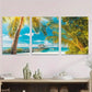 3pcs Beach Paradise Triptych Tropical Ocean Wall Art Set Canvas Framed 40x60cm - High Quality Print 100% Australian Made Wall Canvas Ready to Hang