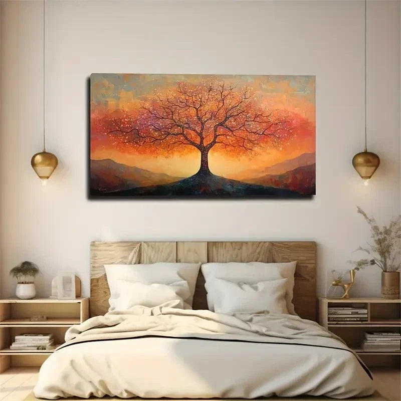 Charming Tree Of Life Décor Wall Art Canvas Office Home Room Framed 120x60cm