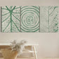 3pcs Abstract Botanical Leaf Designs Metal Print Ready to Hang Art