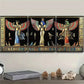 3pcs Black ancient Egyptian frescoes Wall Art Set Canvas Framed 40x60cm - High Quality Print 100% Australian Made Wall Canvas Ready to Hang