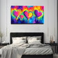 Colorful Love Pattern Heart Wall Art Canvas Office Home Room Framed 120x60cm