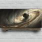 3pcs Yin Yang Galaxy Abstract Cosmic Black Metal Print Ready to Hang Art