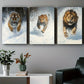 3pcs Mighty Beasts in Snowy Scenery Metal Print Ready to Hang Art
