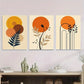 3pcs Boho Style Modern Abstract Metal Print Ready to Hang Art
