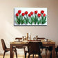 Modern Minimalist Red Tulip Wall Art Canvas Office Home Room Framed 120x60cm