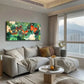 Vibrant Tropical Scene Lush Wall Art Canvas Office Home Room Framed 120x60cm