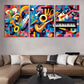 3pcs Abstract Music Instrument Colorful Perfect Wall Art Set Canvas Framed 40x60cm - High Quality Print 100% Australian Made Wall Canvas Ready to Hang