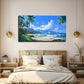 Vibrant Tropical Palm Tree Wall Art canvas office home room framed 120x60cm