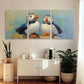 3pcs Sea Parrot Two Puffins Metal Print Ready to Hang Art