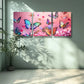 3pcs  Splendid butterfly. Art Painting Metal Print Ready to Hang Art