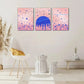 3pcs The star fisherman, the golden stars Metal Print Ready to Hang Art
