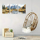 3pcs Grand Teton National Park Triptych Canvas Metal Print Ready to Hang Art