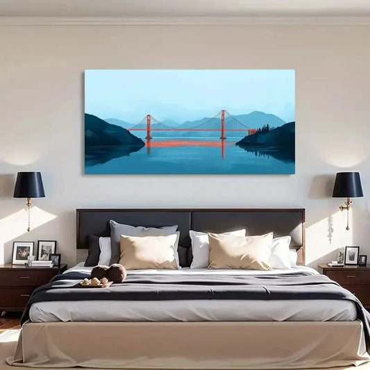 This Tranquil Décor Includes Wall Art Canvas Office Home Room Framed 120x60cm