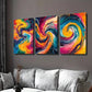 3pcs Abstract Bright Colors Fluid Wall Art Set Canvas Framed 40x60cm - High Quality Print 100% Australian Made Wall Canvas Ready to Hang