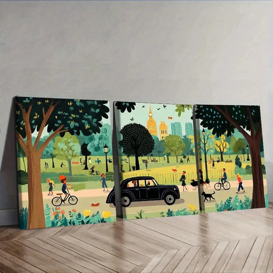 3pcs  London Taxi, Luxurious  Wall Art Set Canvas Framed 40x60cm - High Quality Print 100% Australian Made Wall Canvas Ready to Hang