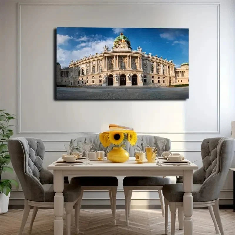 Historical Architecture Wall Art Canvas Office Home Room Framed 80x45cm