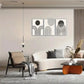3pcs Black and White Line Art pattern Poster Metal Print Ready to Hang Art