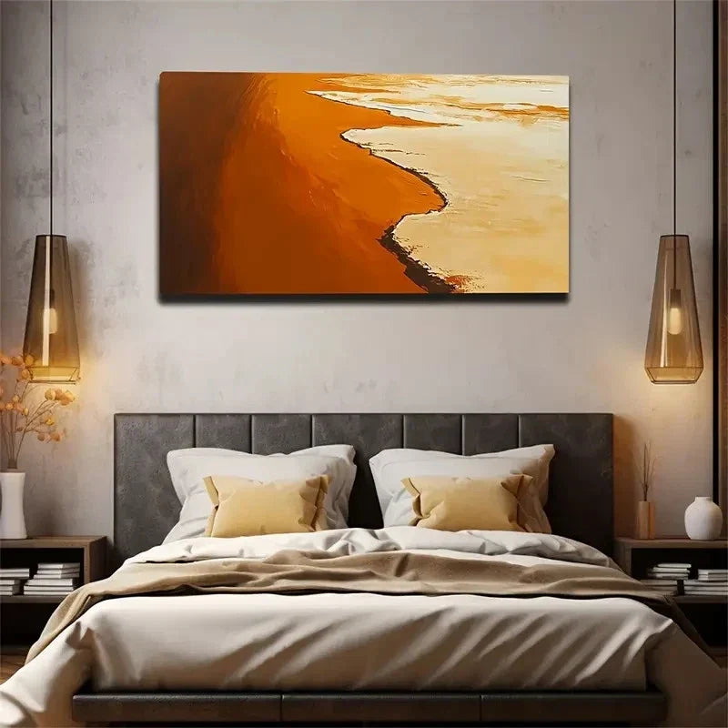 Deco Abstract Landscape Wall Art Canvas Office Home Room Framed 120x60cm