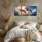 3pcs Two Dream Dolphins Wall Art Set Canvas Framed 60x90cm - High Quality Print 100% Australian Made Wall Canvas Ready to Hang