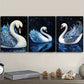 3pcs magnificent white swan Painting Wall Art Set Canvas Framed 40x60cm - High Quality Print 100% Australian Made Wall Canvas Ready to Hang