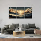 3pcs Sunrise Misty Forest Modern Metal Print Ready to Hang Art