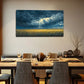 Lightning Prairie Dramatic Sky Wall Art Canvas Office Home Room Framed 120x60cm