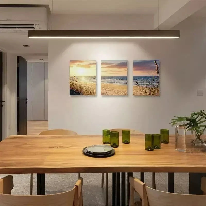 3pcs Sunset Canvas Framed 40x60cm - High Quality Print 100% Australian Made Wall Canvas Ready to Hang