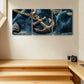 3pcs Golden Pirate Anchor Pendant Design Metal Print Ready to Hang Art