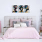 3pcs  Beautiful Portraits with Floral Butterfly Metal Print Ready to Hang Art