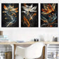 3pcs Colorful abstract floral Vibrant Wall Art Set Canvas Framed 40x60cm - High Quality Print 100% Australian Made Wall Canvas Ready to Hang
