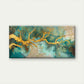 Golden Roots, An Abstract Wall Art Canvas Office Home Room Framed 80x45cm