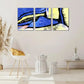 3pcs Elegant Golden Geometric Metal Print Ready to Hang Art