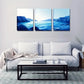 3pcs Blue Sky And White Cloud Ocean, Wall Art Set Canvas Framed 60X90cm - High Quality Print 100% Australian Made Wall Canvas Ready to Hang
