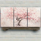 3pcs Blooming Cherry Tree Floral Style Posters Metal Print Ready to Hang Art