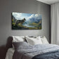 Howling Wolf On A Mountain Top Wall Art Canvas Office Home Room Framed 120x60cm