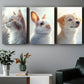3pcs Cute Animal Charming Little Creature Heads Up Metal Print Ready to Hang Art