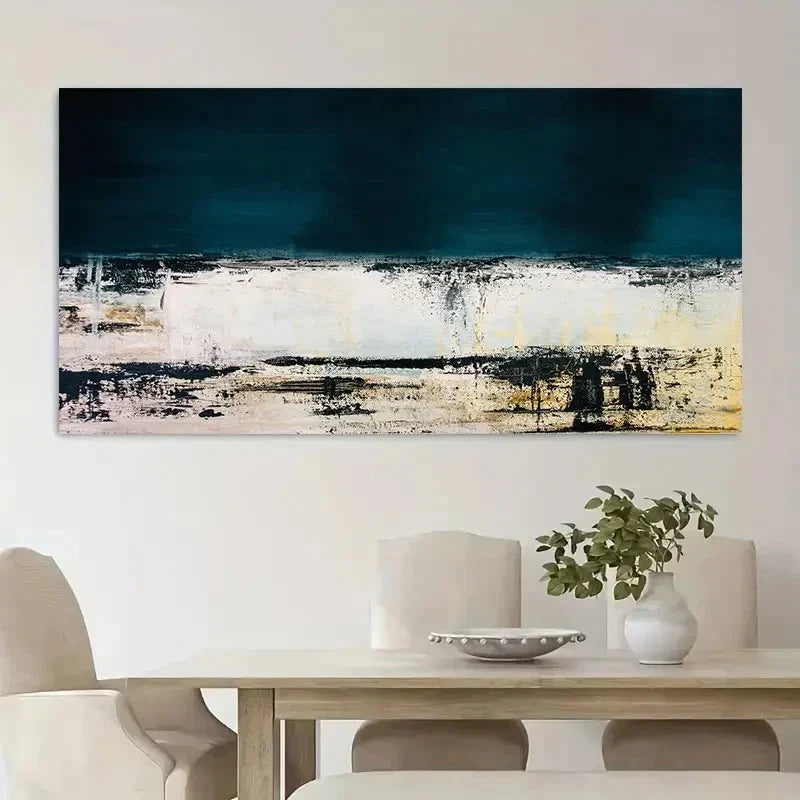 Modern Abstract Graffiti Bold Wall Art Canvas Office Home Room Framed 80x45cm