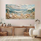 Ocean Waves with Seashells wall canvas office home room framed 120x60cm