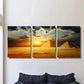 3pcs Cairo, Egyptian pyramids, Metal Print Ready to Hang Art