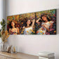 3pcs A Woman Surrounded By Vibrant Flowers  Wall Art Set Canvas Framed 40x60cm - High Quality Print 100% Australian Made Wall Canvas Ready to Hang