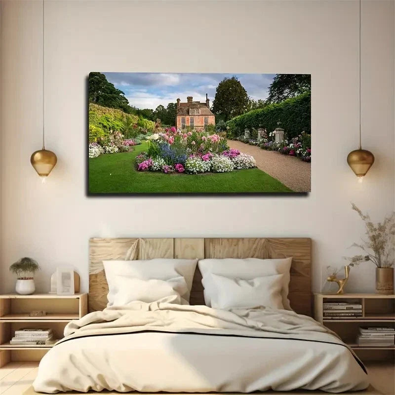 Roses And Wildflowers Wall Art Canvas Office Home Room Framed 80x45cm