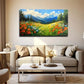 Natural Flower Field Elegant Wall Art Canvas Office Home Room Framed 120x60cm