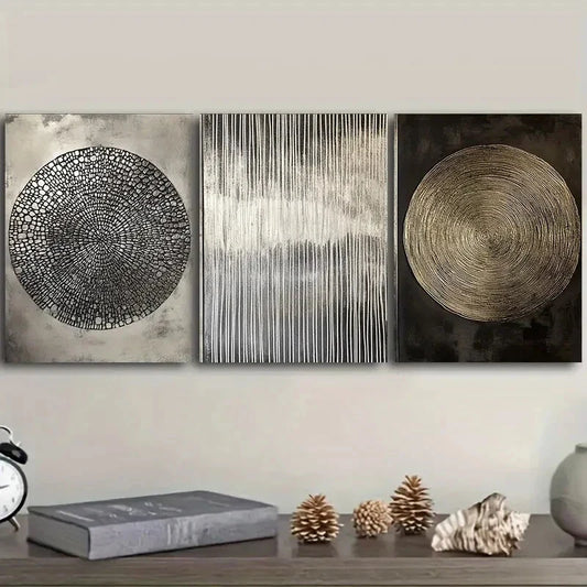 3pcs Three different textures Metal Print Ready to Hang Art