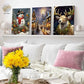 3pcs Winter Scenes Snowmen Wall Art Set Canvas Framed 40x60cm - High Quality Print 100% Australian Made Wall Canvas Ready to Hang