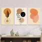 3pcs Geometric Nature Designs Modern Abstract Wall Art Set Canvas Framed 40x60cm - High Quality Print 100% Australian Made Wall Canvas Ready to Hang