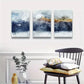 3pcs Blue & Gold Abstract Mountains Canvas Framed 40x60cm - High Quality Print 100% Australian Made Wall Canvas Ready to Hang