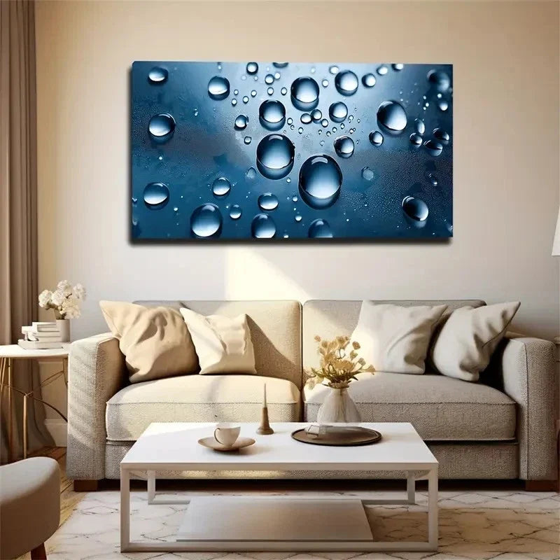 Crystal Clear Water Wall Art Canvas Office Home Room Framed 80x45cm